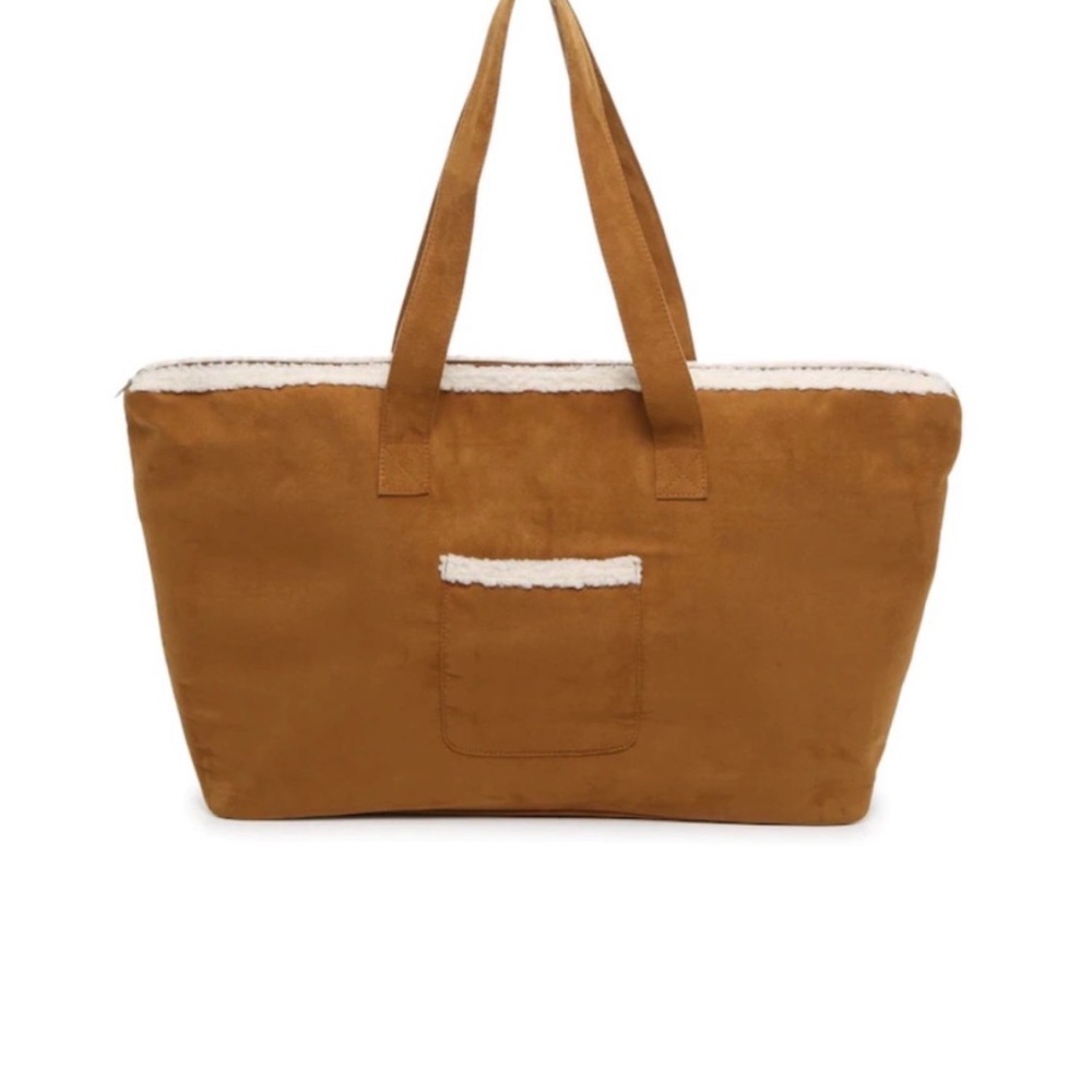 Koolaburra UGGS Weekender Tan Travel Bag with Cream Trim